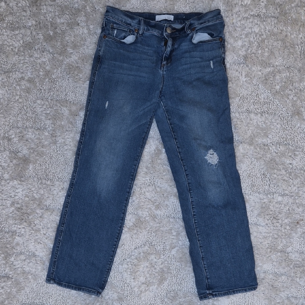 LOFT Dark Blue Straight Leg Jeans